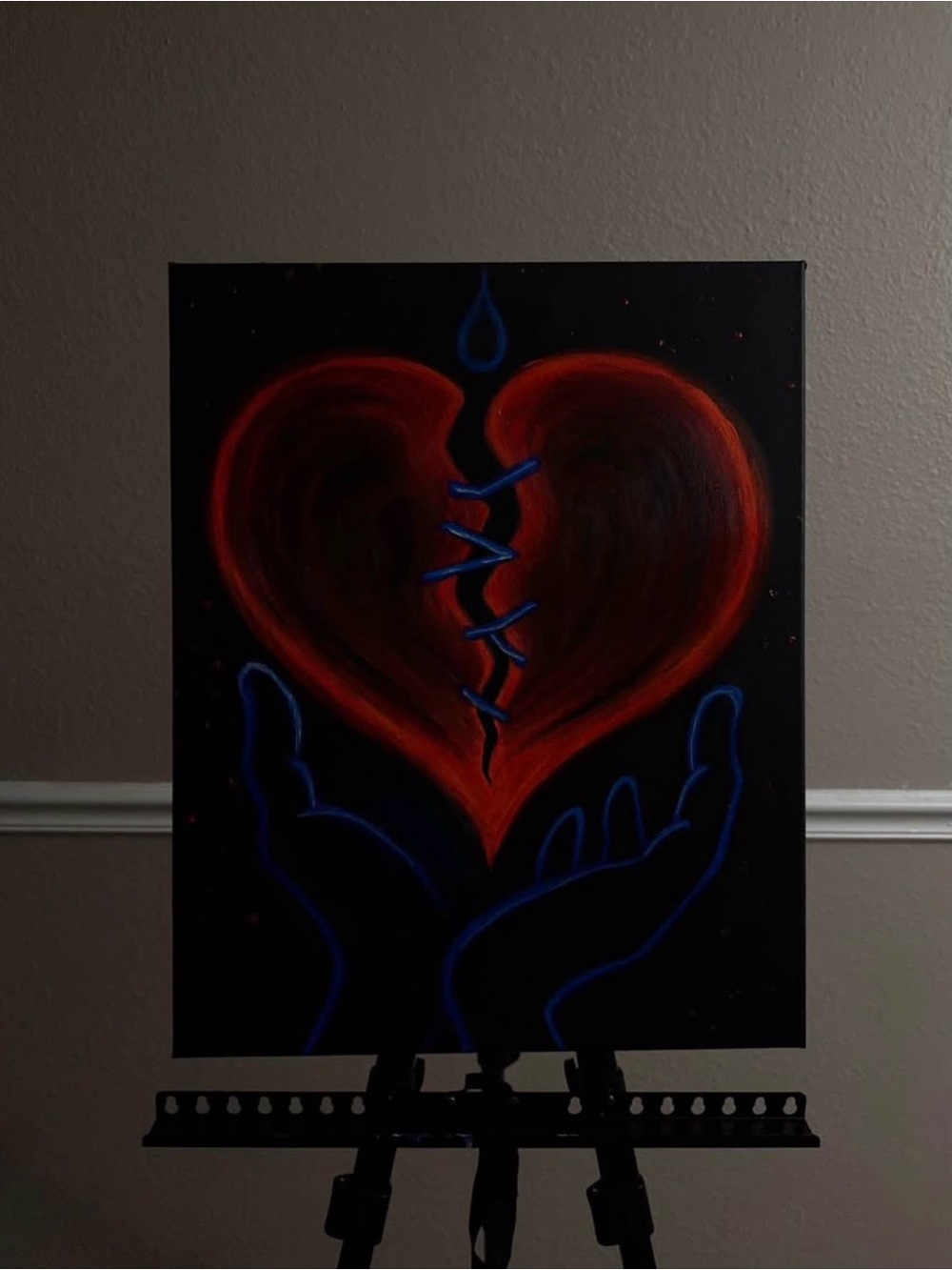 “Stitched By Pain”💔 16” x 20” - Picture 4 of 4